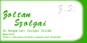 zoltan szolgai business card